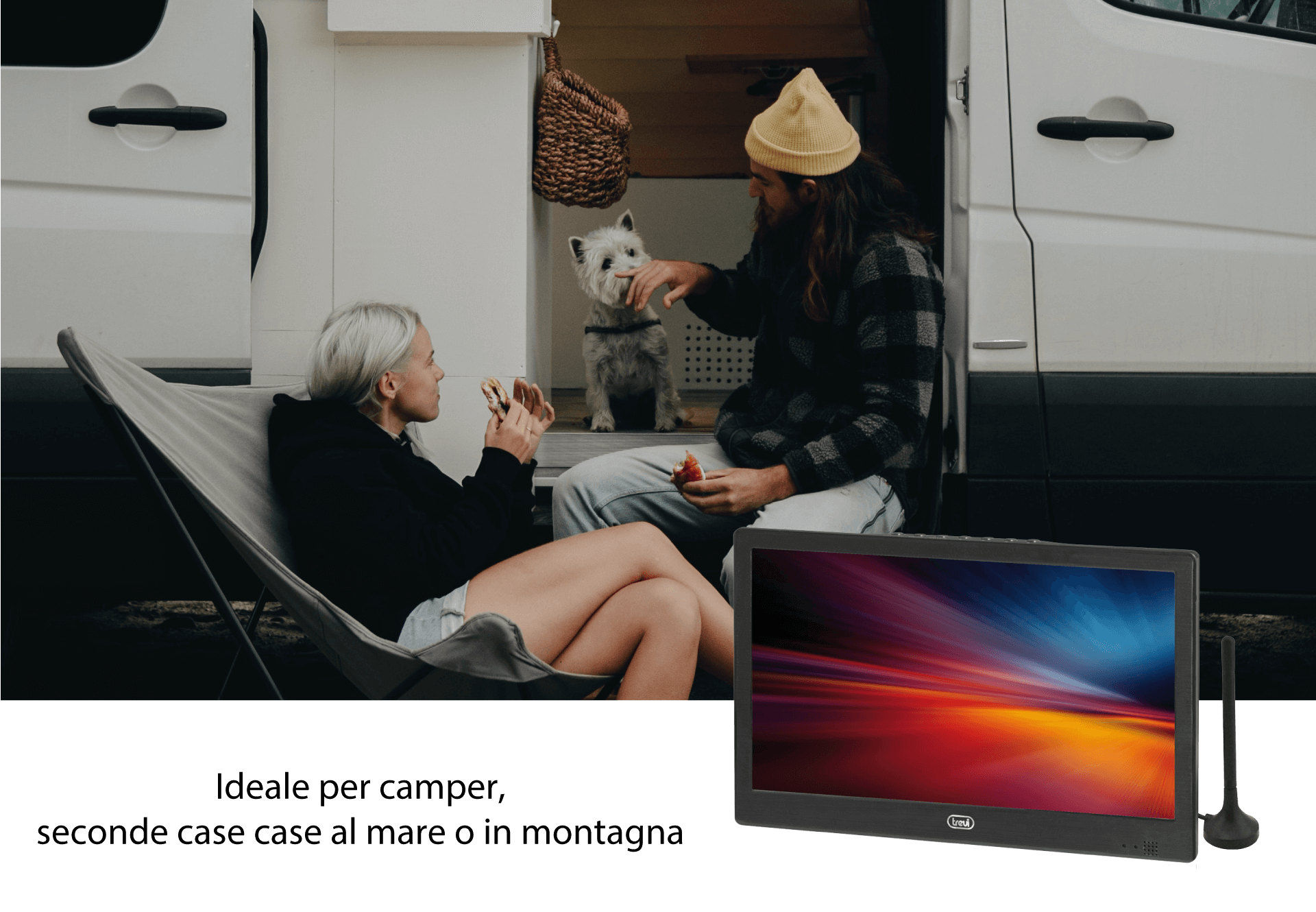 TV Portatile Trevi 14.1” HD - DVB-T2, USB, HDMI, Alimentazione 12V Auto - Foto 5