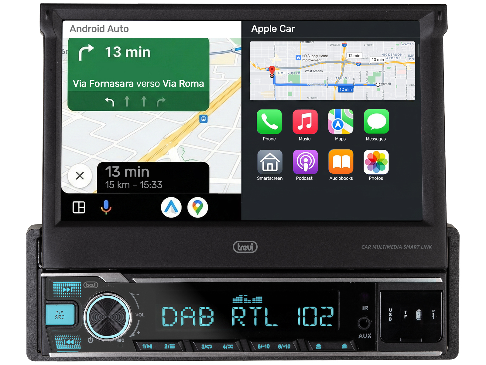 Autoradio Multimediale 7'' WVGA Con CarPlay Wireless, DAB+, Bluetooth E 3 Uscite RCA – Il Centro Di Intrattenimento Per La Tua Auto