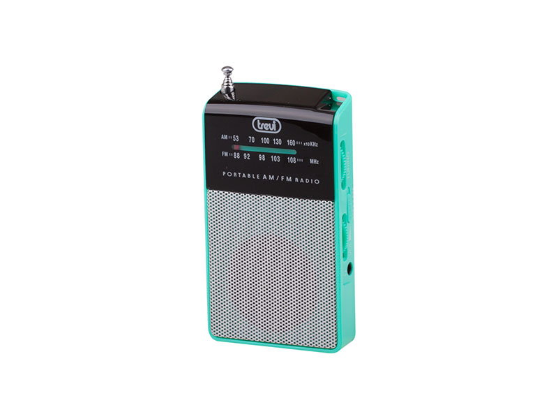 Trevi RA 725 Mini AM/FM Radio Portatile con Altoparlante Integrato e Auricolari Verde 