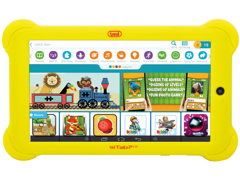 Tablet PC per Bambini Android Quad Core TREVI KidTab 7 C16 Giallo