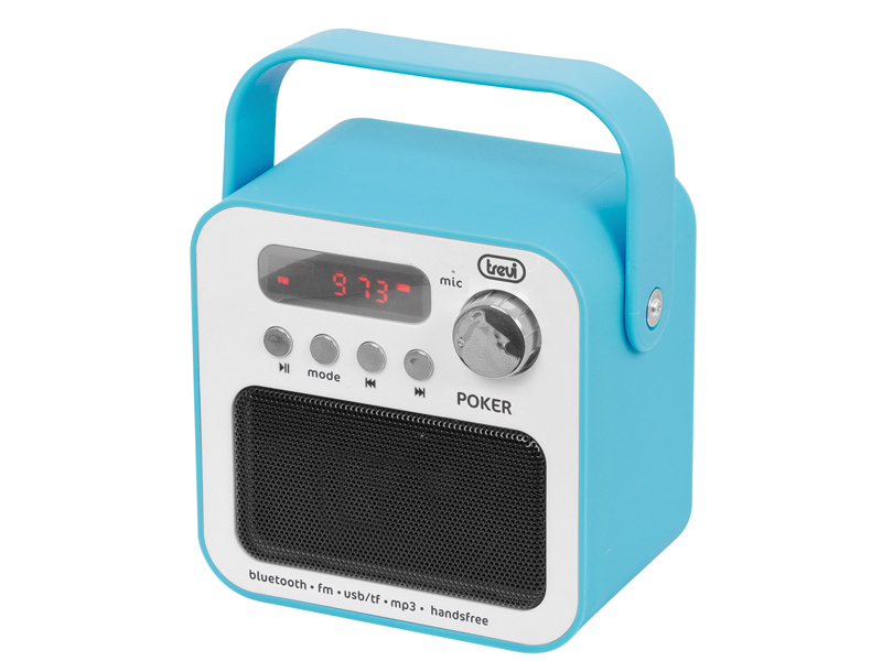 Radio Portatile MP3 Bluetooth TREVI DR 750 BT POKER Azzurro