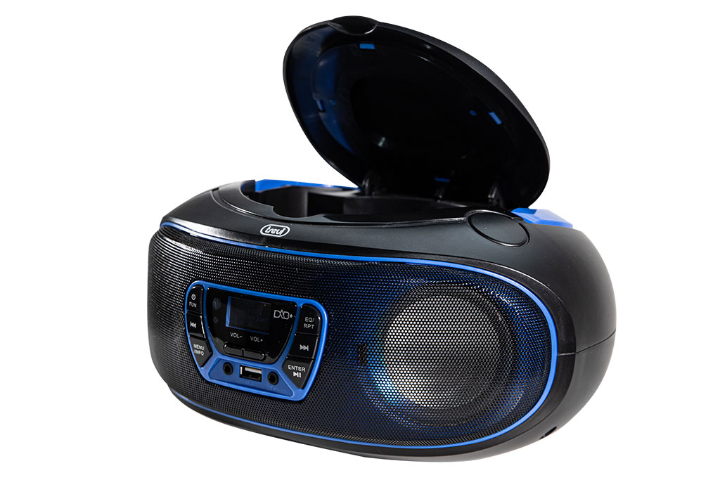 Stereo Portatile Boombox CD DAB DAB+ USB AUX-IN Trevi CMP 583 DAB Blu