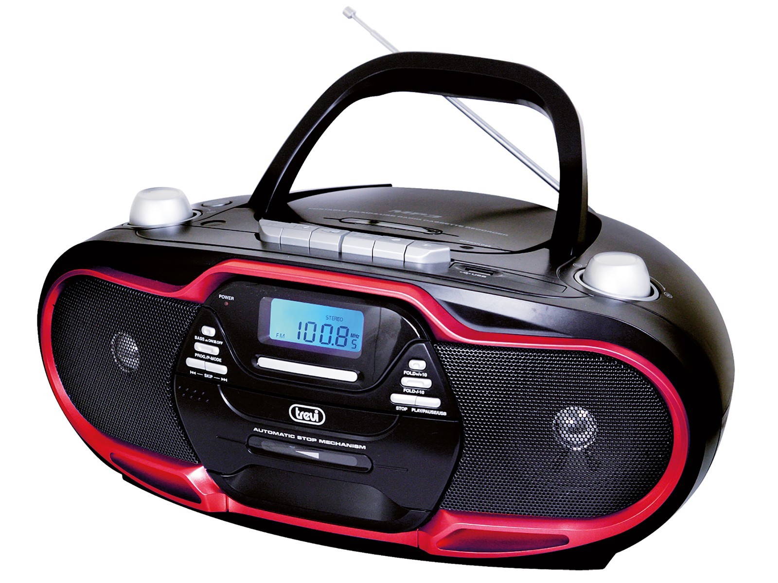 Boombox Portatile Dual P70 | Radio FM/AM | Lettore CD E Cassette | Alimentazione A Batteria O Rete - Foto 4