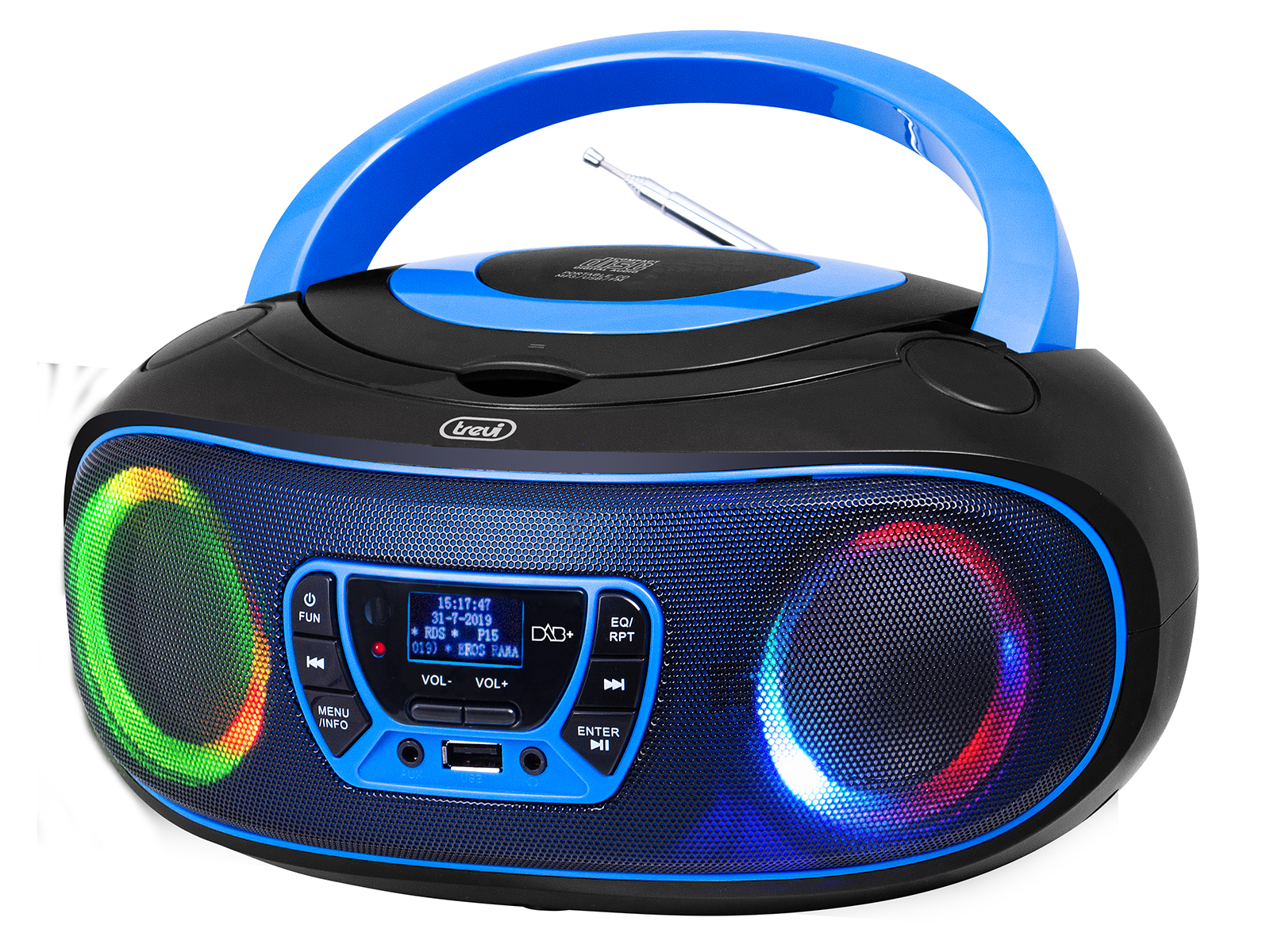 Trevi CMP 588 Dab Stéréo Portable - Radio DAB/DAB+, FM RDS, CD, Bluetooth, USB