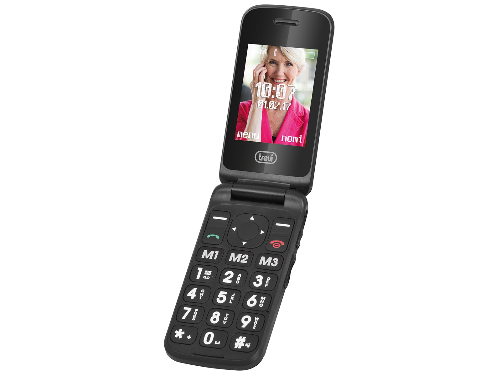 Móvil básico - Trevi Forte 70 - Teléfono móvil con móvil antigolpes,  Pantalla LCD a Color, Bluetooth TREVI, Multicolor