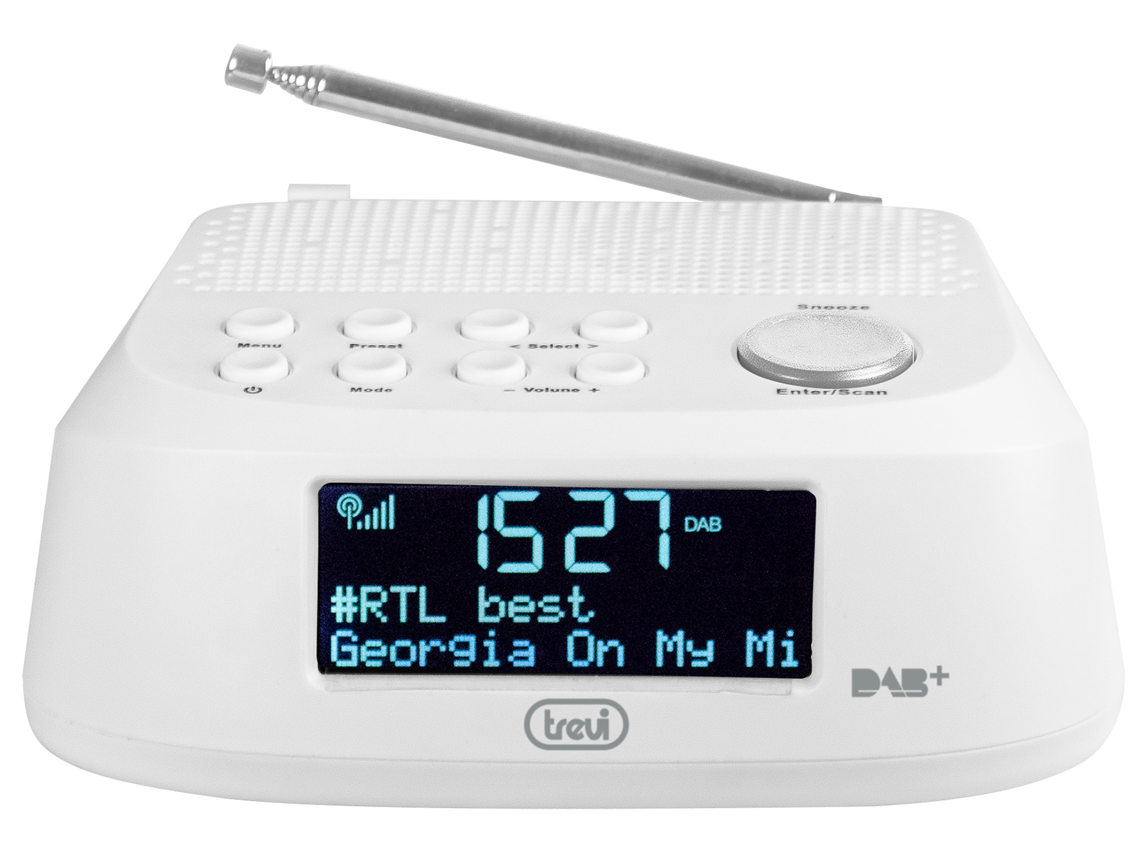 Radiosveglia RS 137 Con Proiezione Orologio - Doppia Sveglia, Radio FM, Nero/Bianco - Foto 5