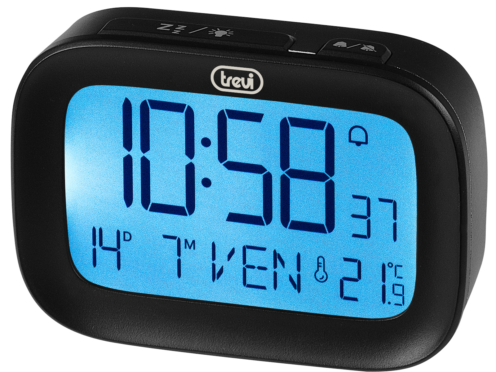 Orologio Sveglia Digitale con Termometro Integrato Trevi SLD 3850 Nero