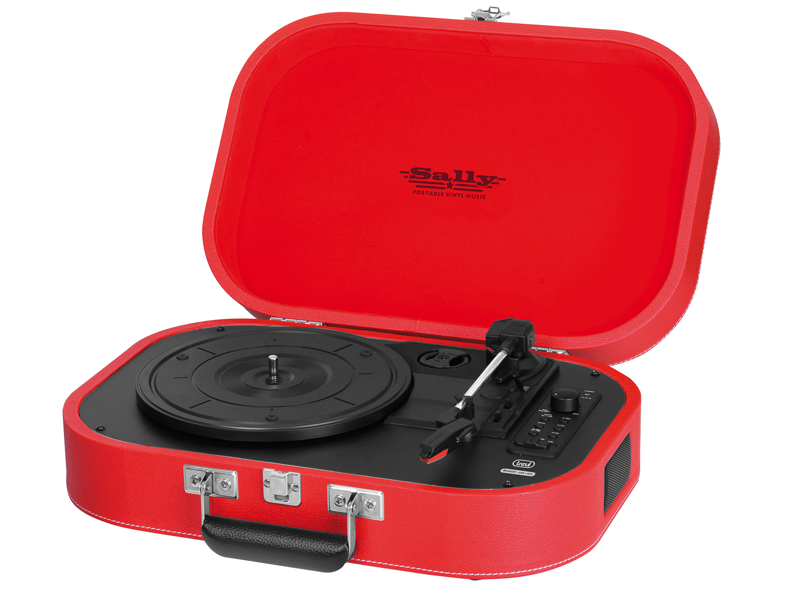 Sally Giradischi Stereo Bluetooth USB AUX-IN Batteria Ricaricabile Trevi TT  1020 BT Rosso