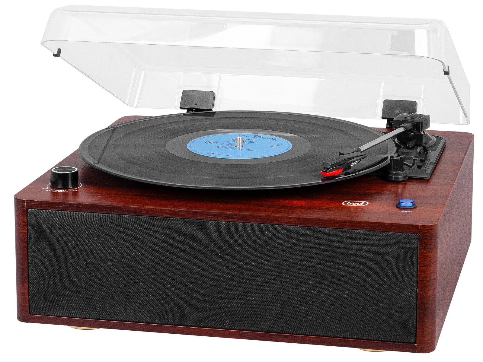 Giradischi Vinile Con Altoparlanti Esterni E 3 Velocità - Trasmissione A Cinghia - Nero