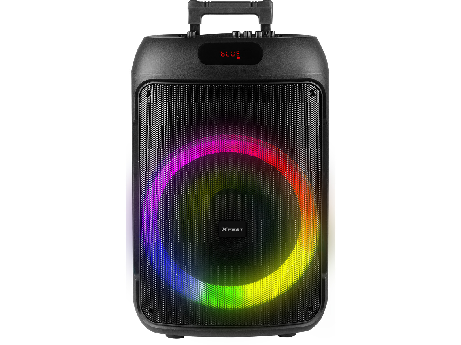 Trevi XFest XF 480 KB Speaker Wireless 35W, Altoparlante Portatile con Microfono Dinamico Incluso, Ingressi USB, Micro SD, AUX-IN, Funzione TWS, Karaoke Party Speaker con Batteria Integrata