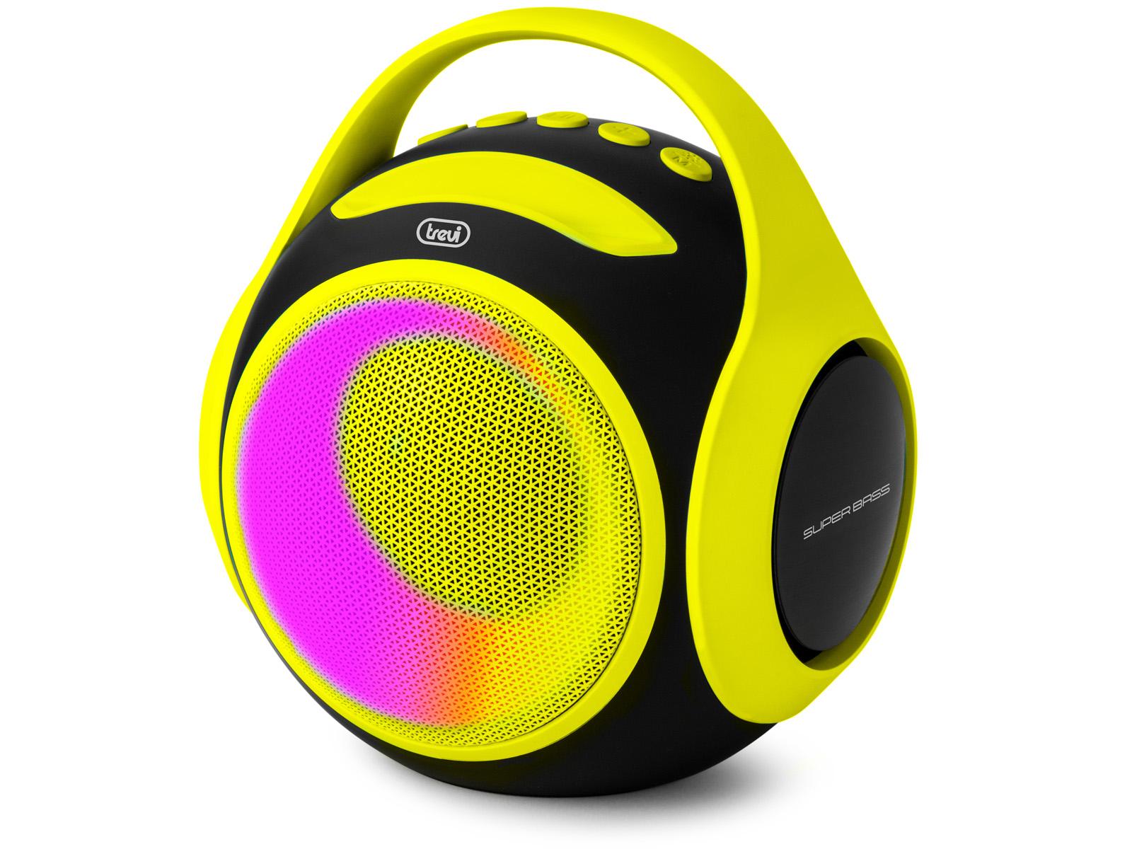 Trevi XR 8A35 Speaker Wireless 20W, Altoparlante Portatile con USB e Micro SD, AUX-IN, Funzione TWS, Luci Disco, Audio Potente e Resistenza all'Acqua IPX4, Batteria Ricaricabile, Blu